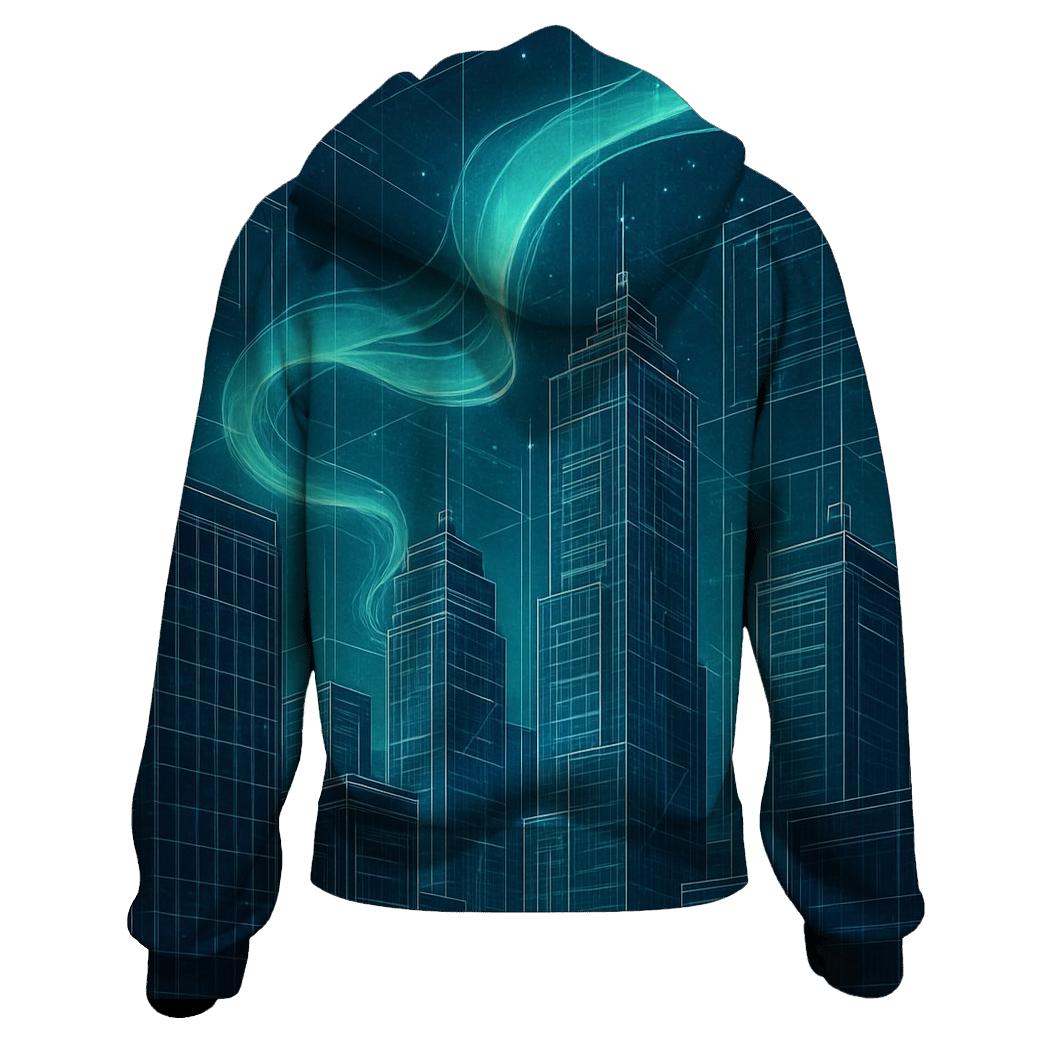 Aurora Blueprint Cityscape hoodies fashion