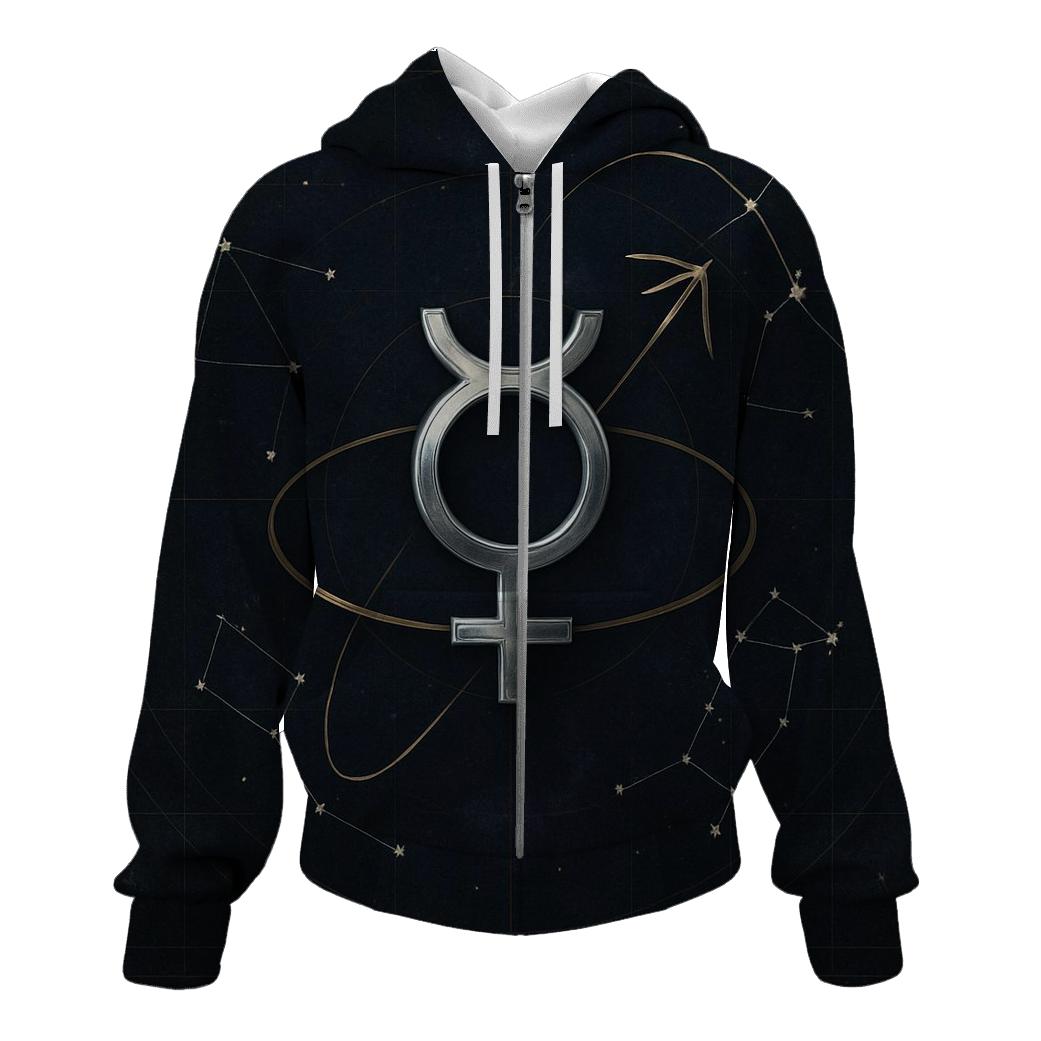 Mercury Retrograde Star Chart Warning premium hoodies