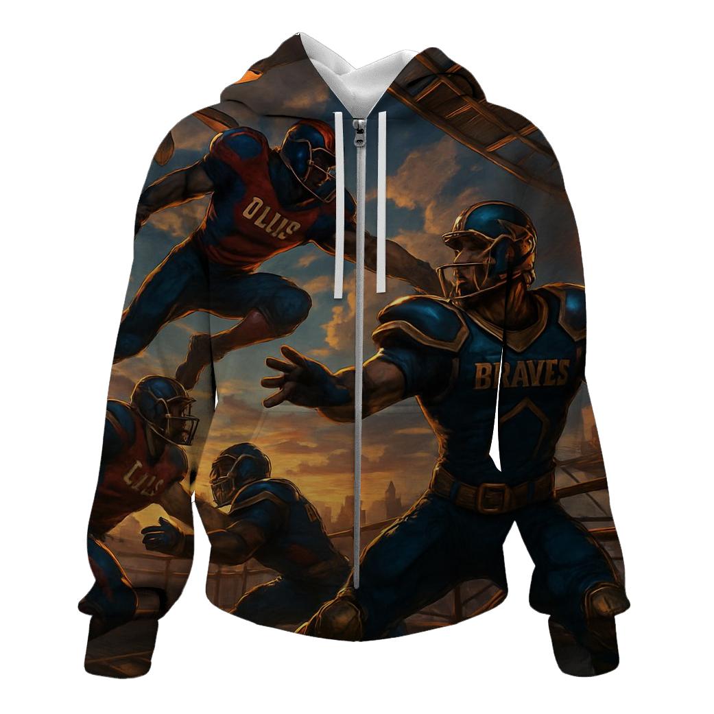 Sky Harbor Gridiron Duel Braves Vs Cubs lightweight hoodies