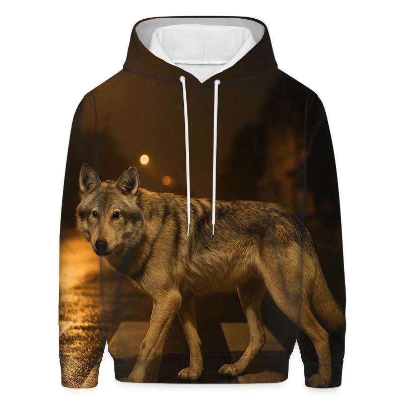 Night Crosswalk Urban Fringe Wolf custom hoodies