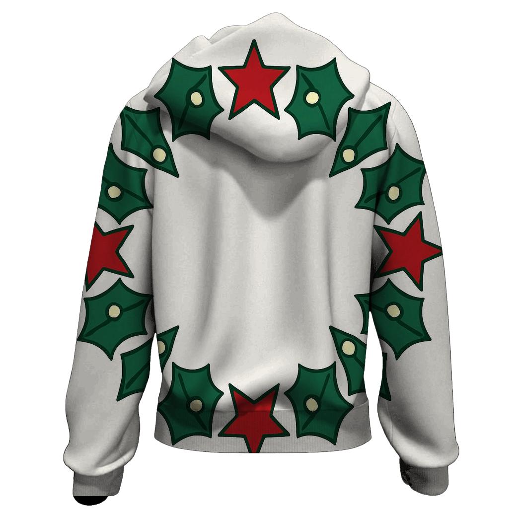 Starlit Holly Wreath Geometry hoodie designs