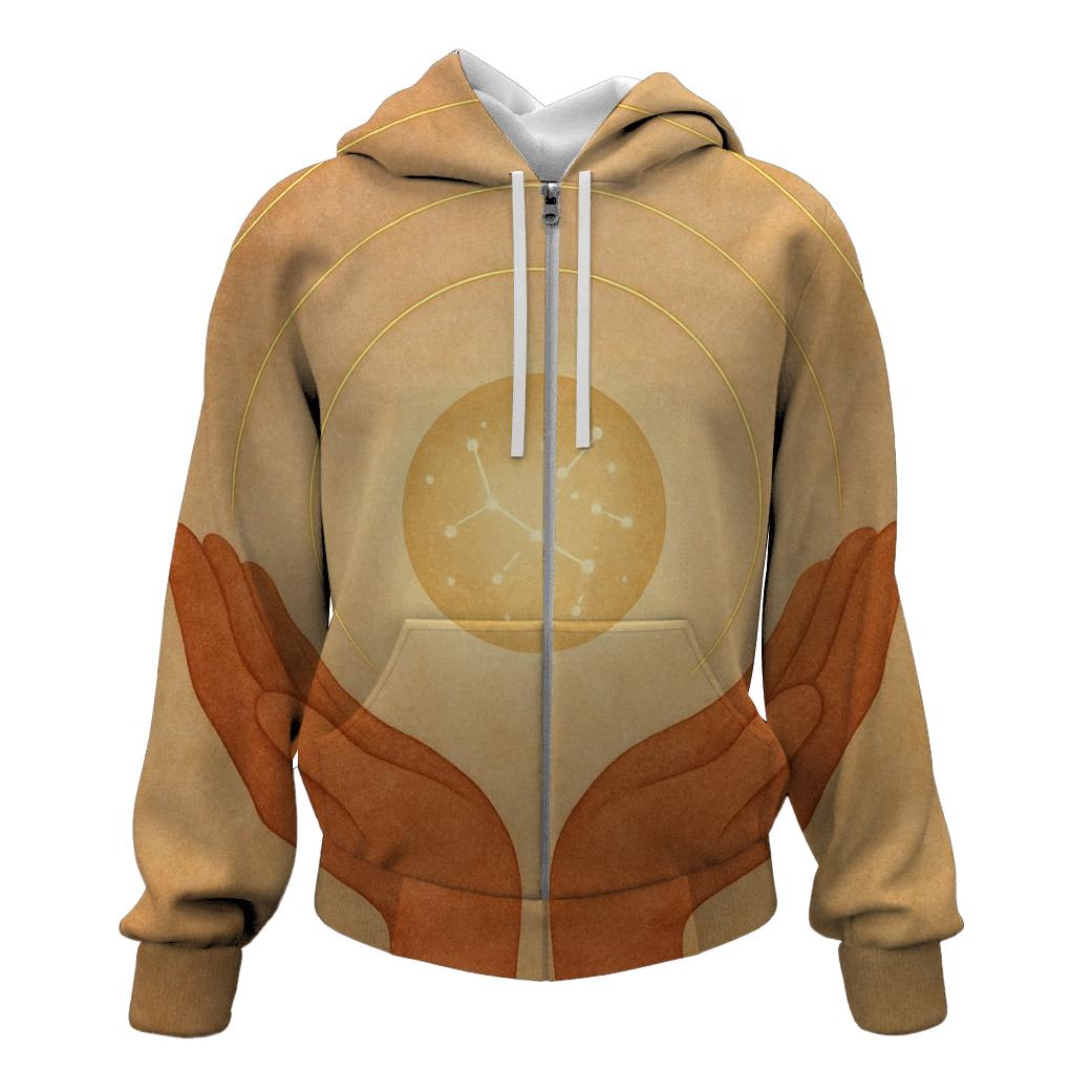 Hands Of Starlit Gratitude graphic hoodies