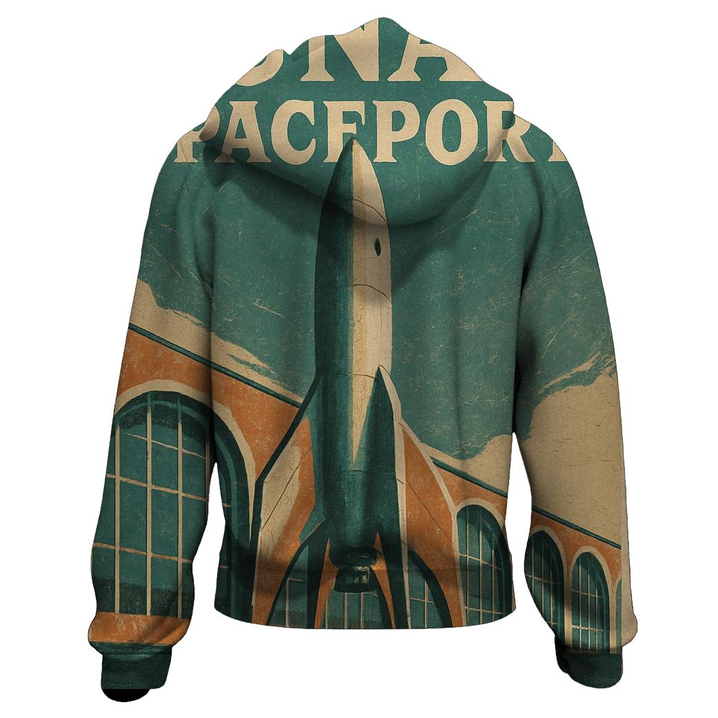 Worn Spaceport Travel Poster 1977 pullover hoodies