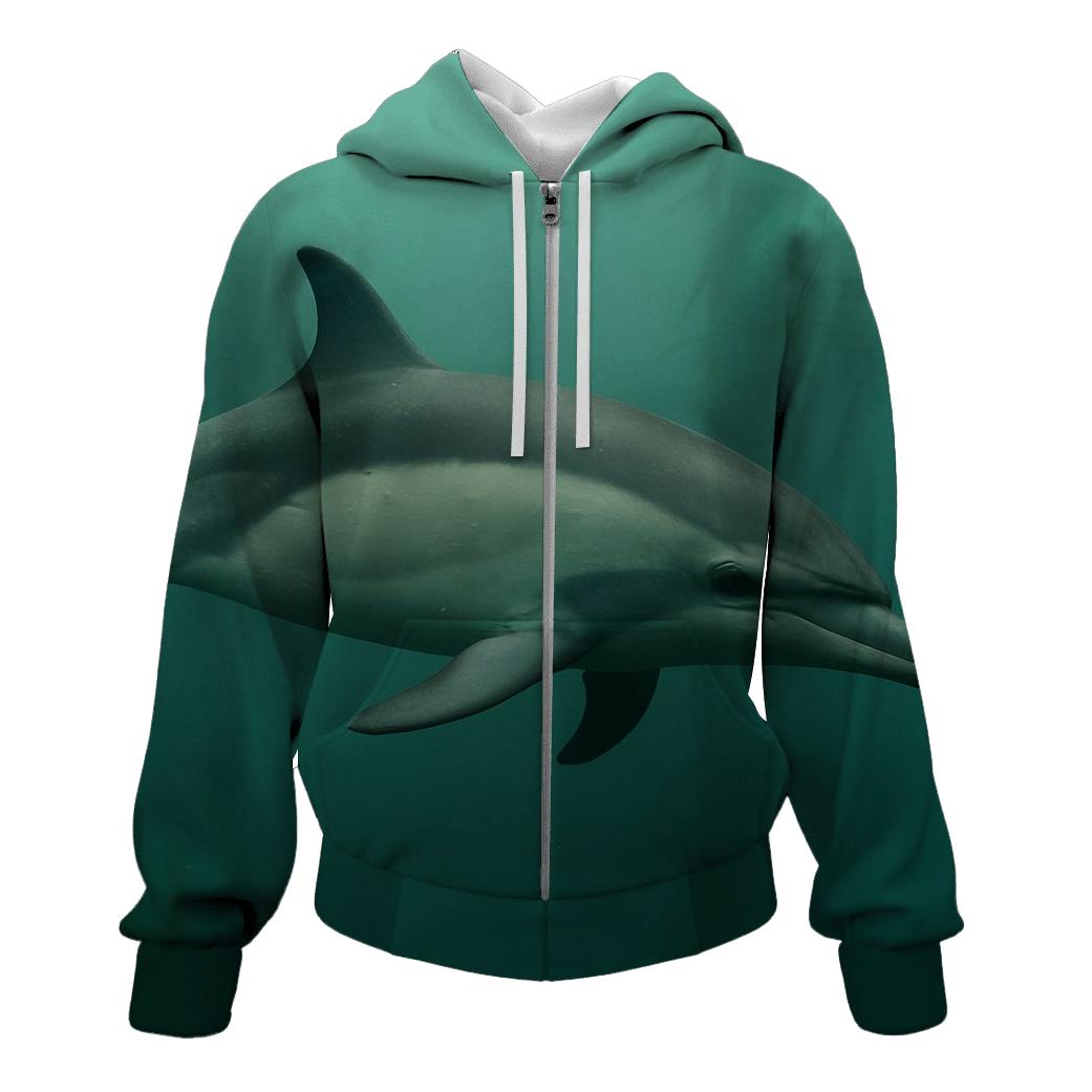 Kelp Forest Pursuit Common Dolphin graphic hoodies