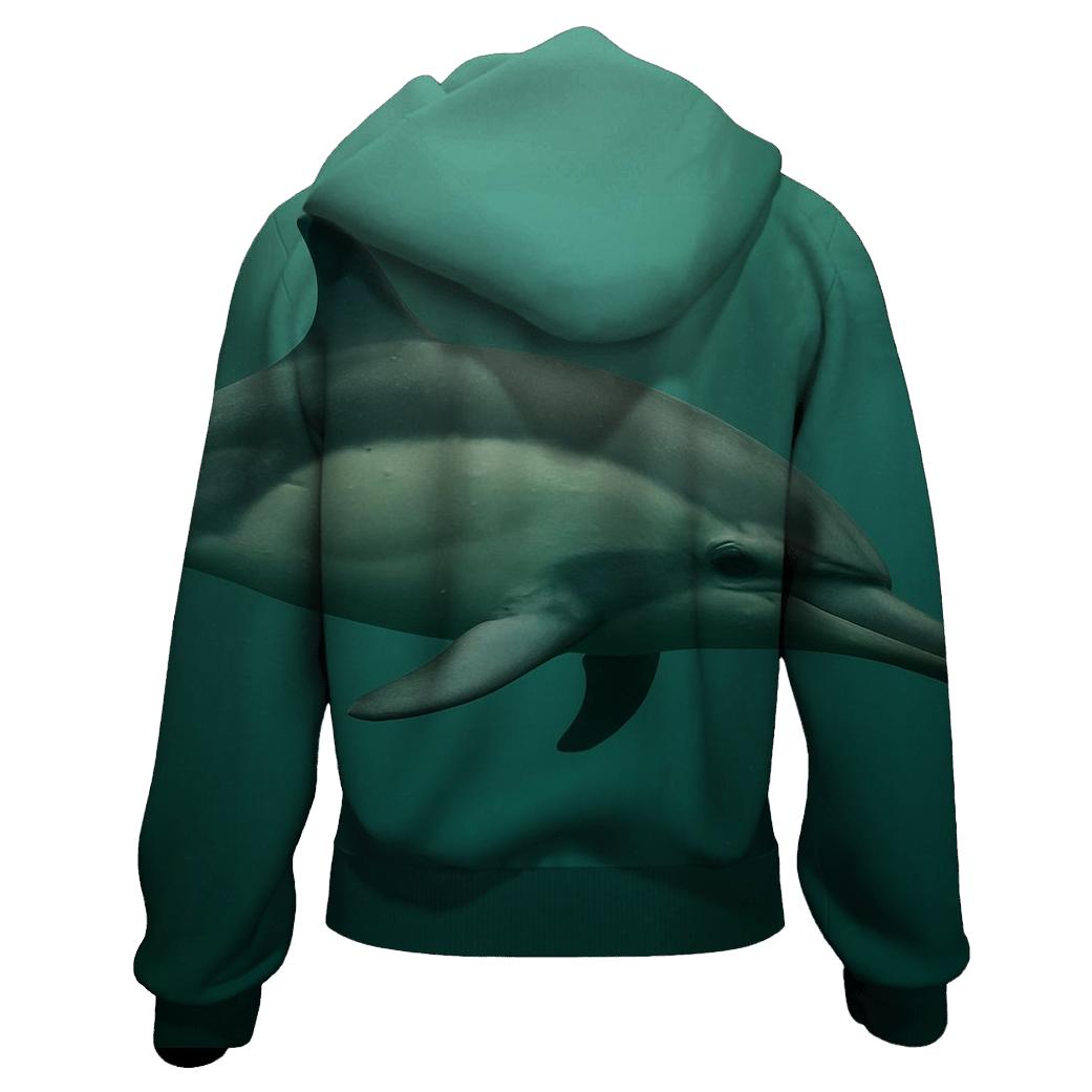 Kelp Forest Pursuit Common Dolphin graphic hoodies