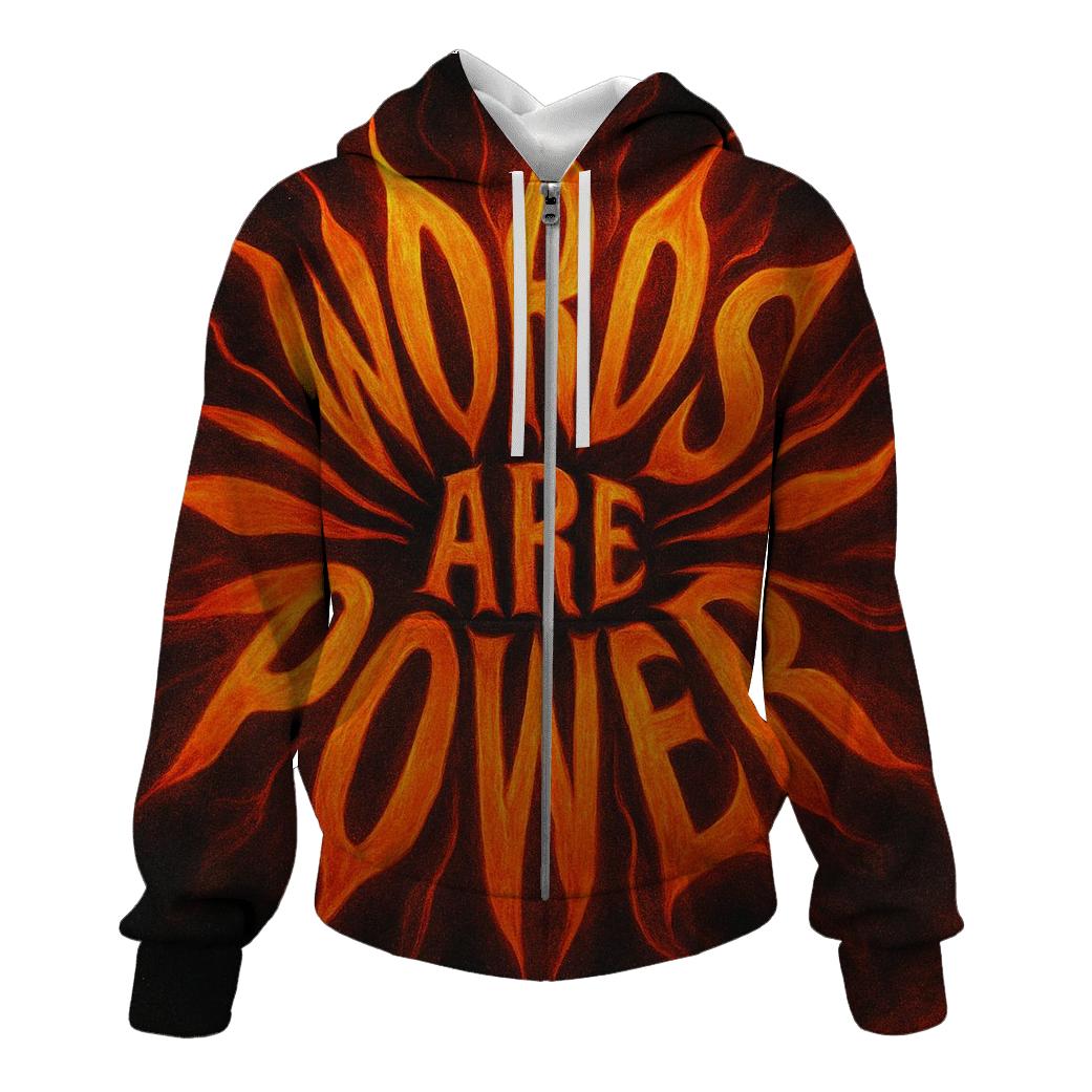 Solar Flare Typography Bloom hoodie styles