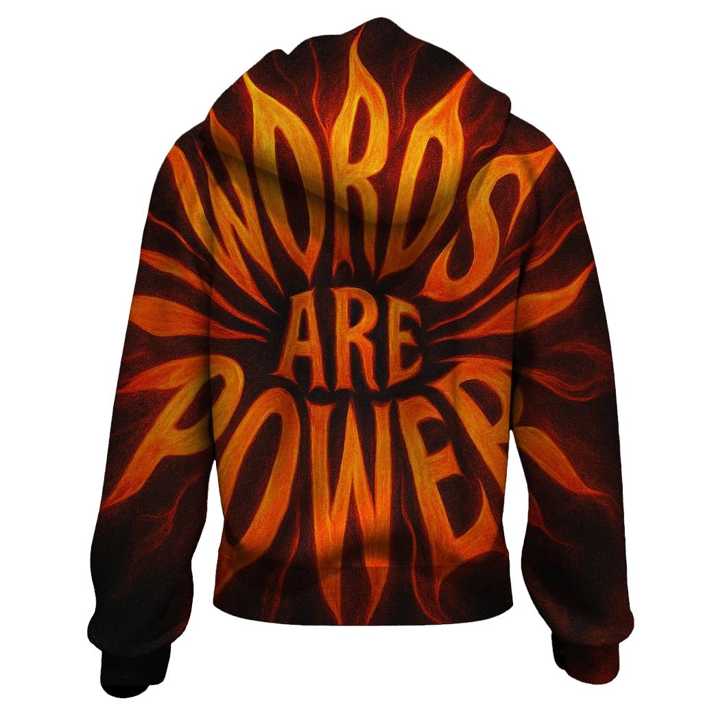 Solar Flare Typography Bloom hoodie styles