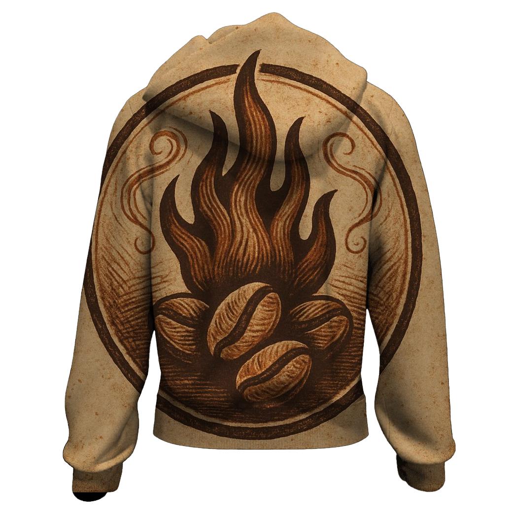 Roast Ember Crest printed hoodies