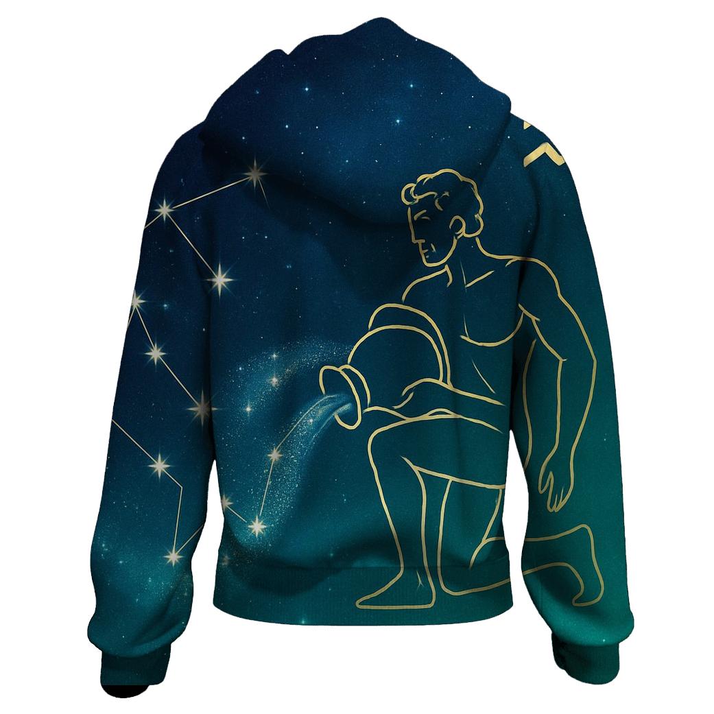 Aquarius Water Bearer Nebula Pour lightweight hoodies