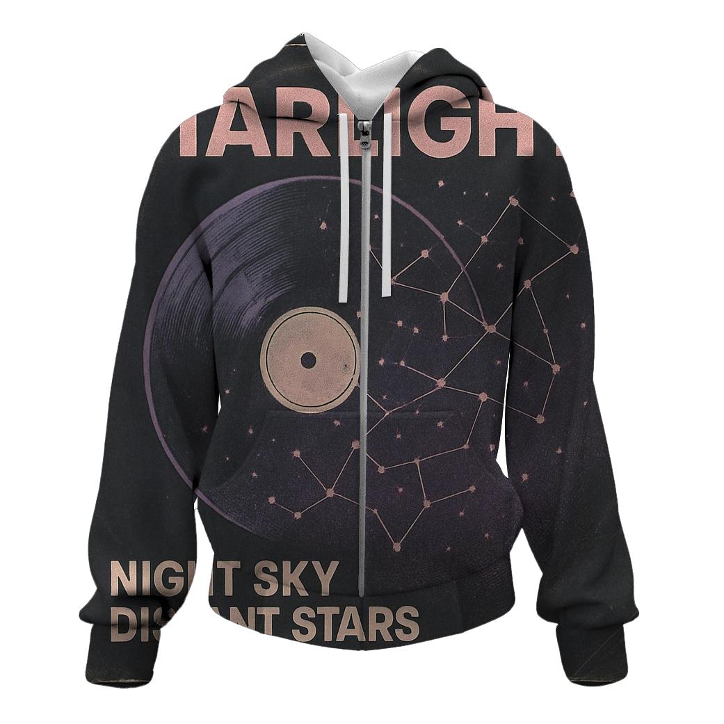 Distressed Vinyl Planetarium Night 1984 premium hoodies