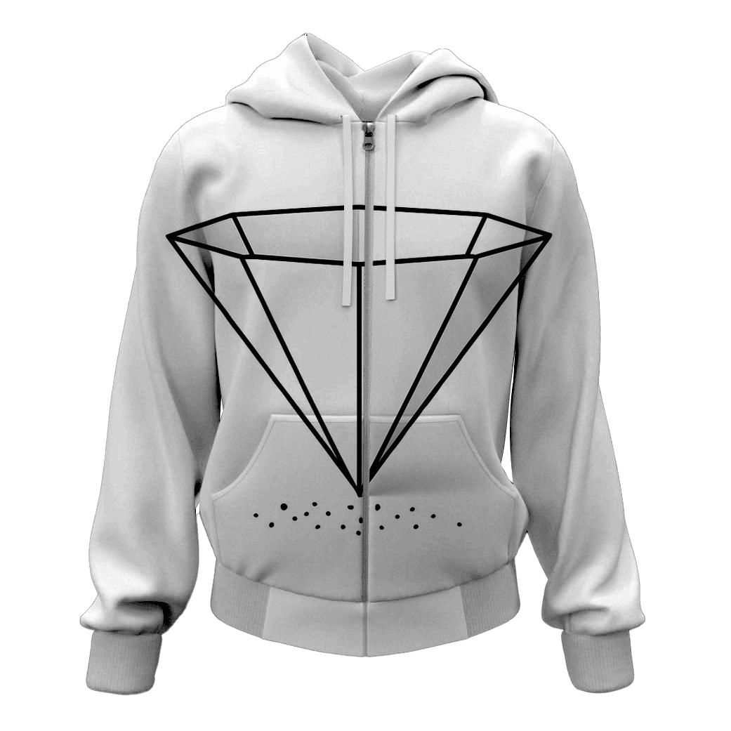 Filter Fold Geometry printed hoodies