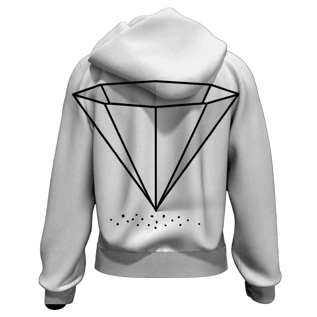 Filter Fold Geometry printed hoodies