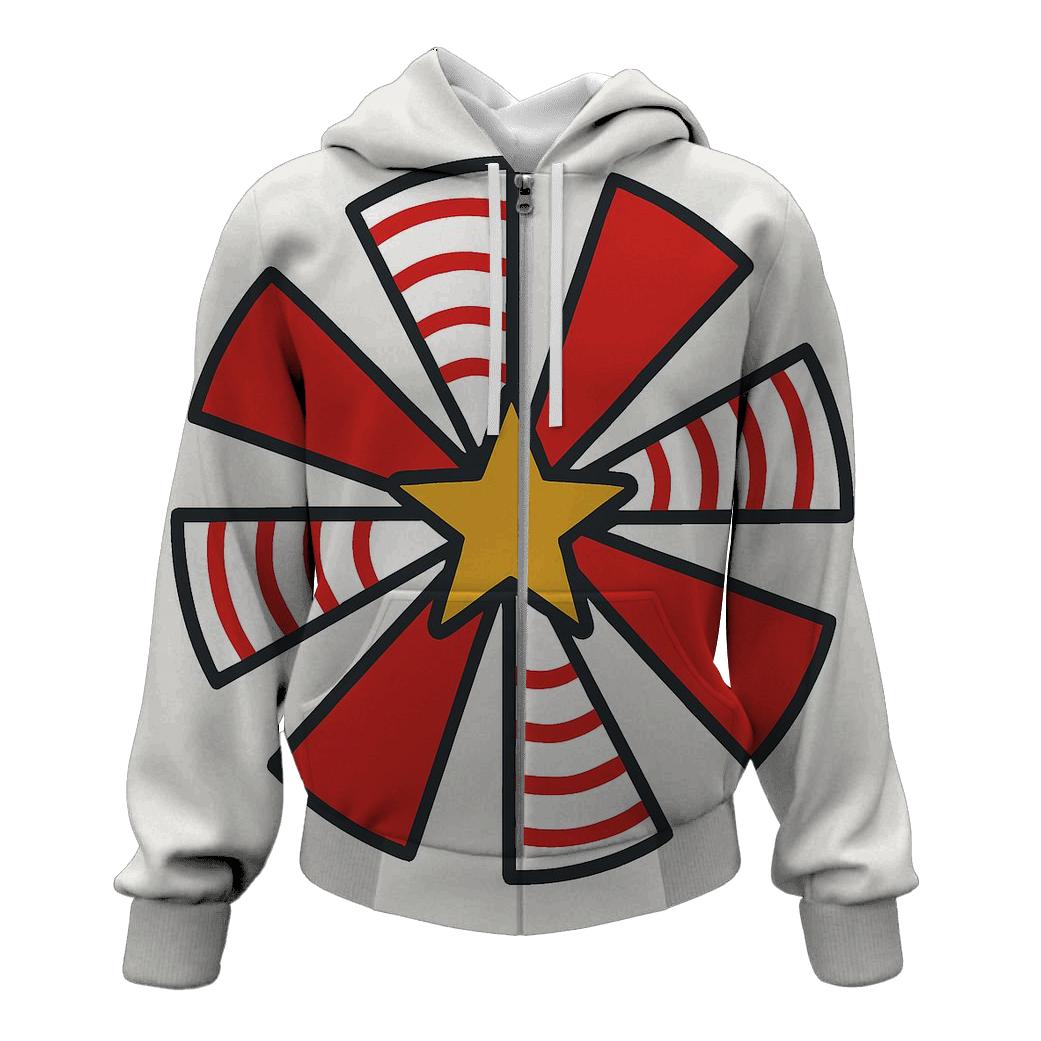 Candy Cane Stripe Starburst lightweight hoodies