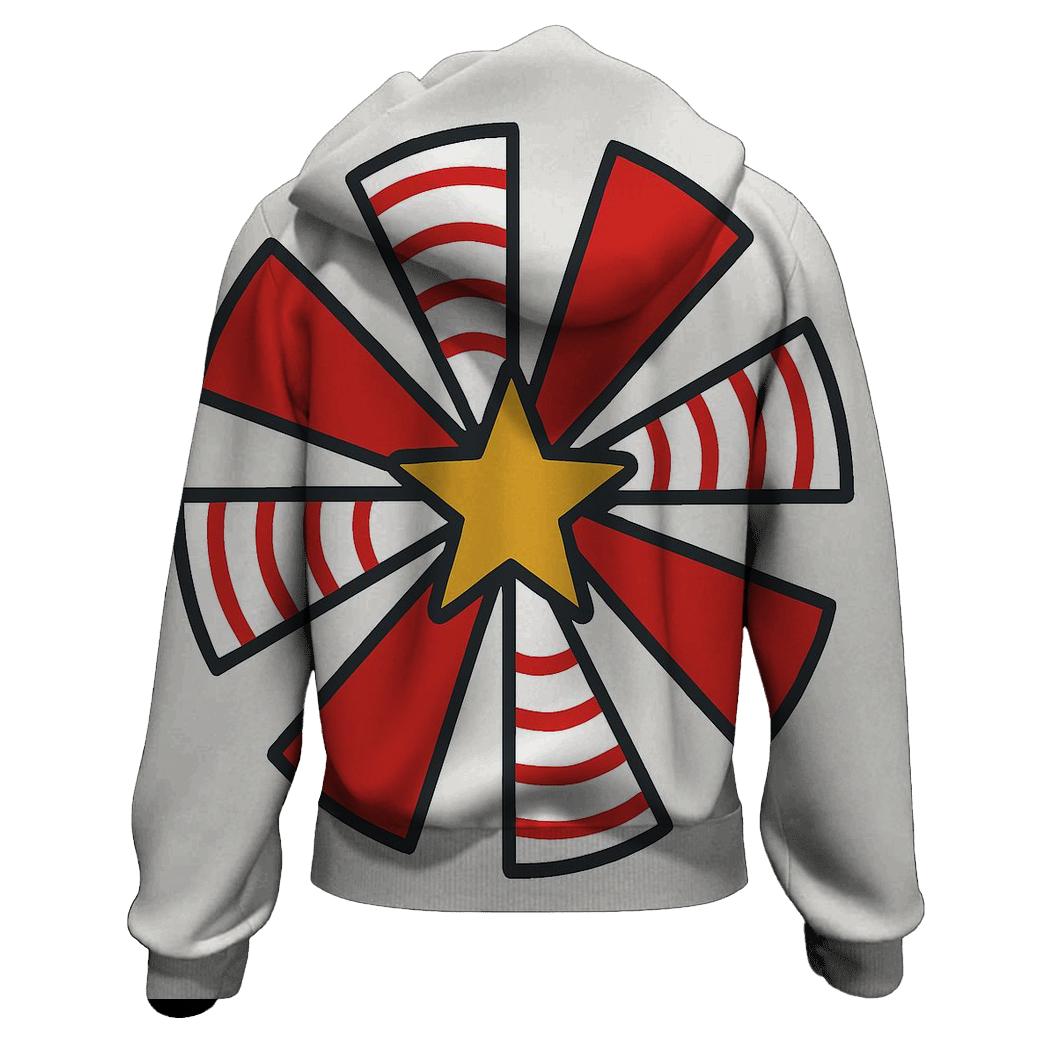 Candy Cane Stripe Starburst lightweight hoodies