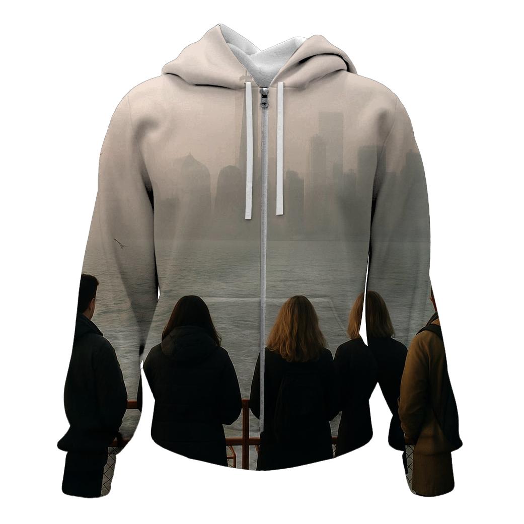 Fogbound Arrival With The Downtown Skyline From The Staten Island Ferry hoodie trends