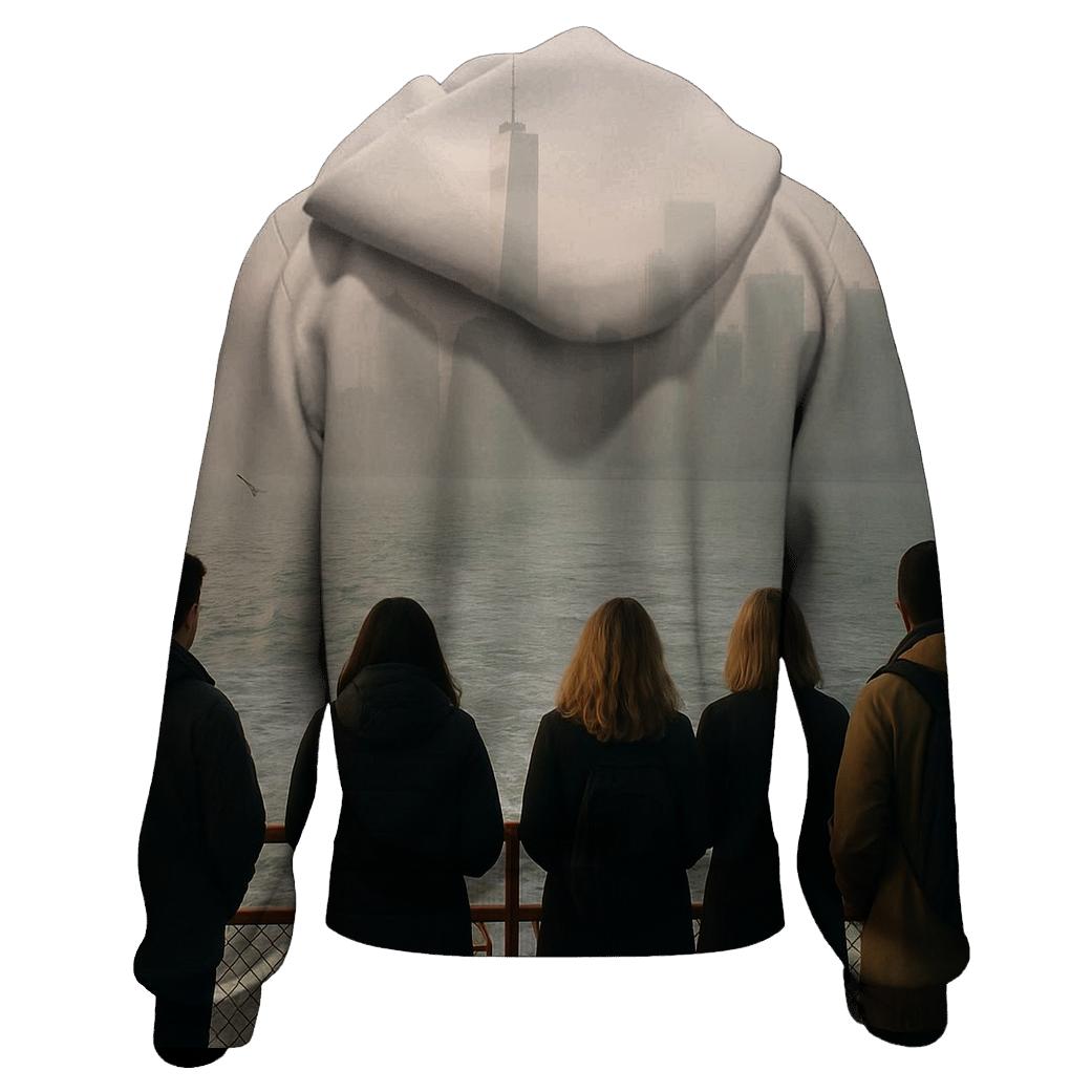Fogbound Arrival With The Downtown Skyline From The Staten Island Ferry hoodie trends