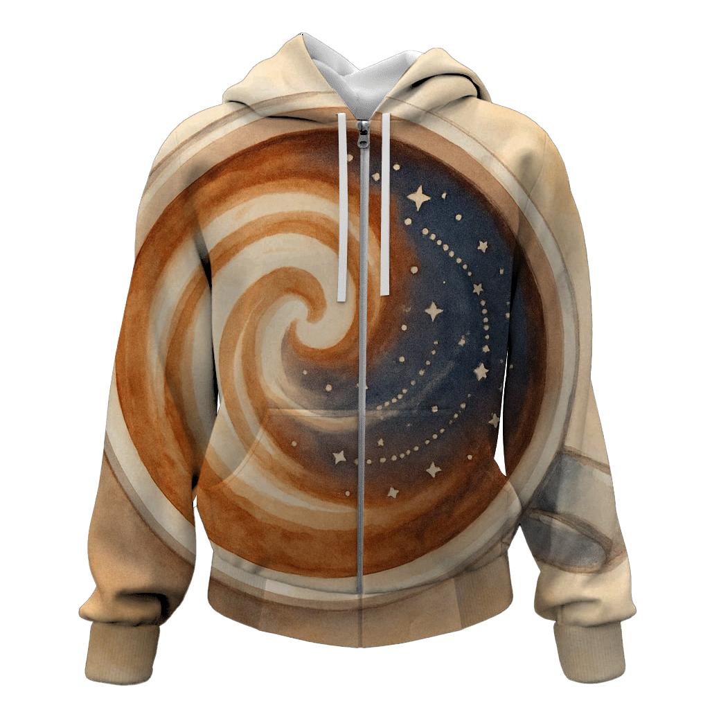 Latte Constellation Swirl heavyweight hoodies