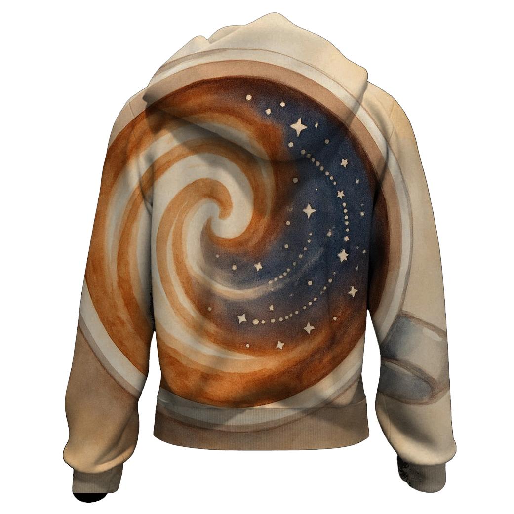 Latte Constellation Swirl heavyweight hoodies
