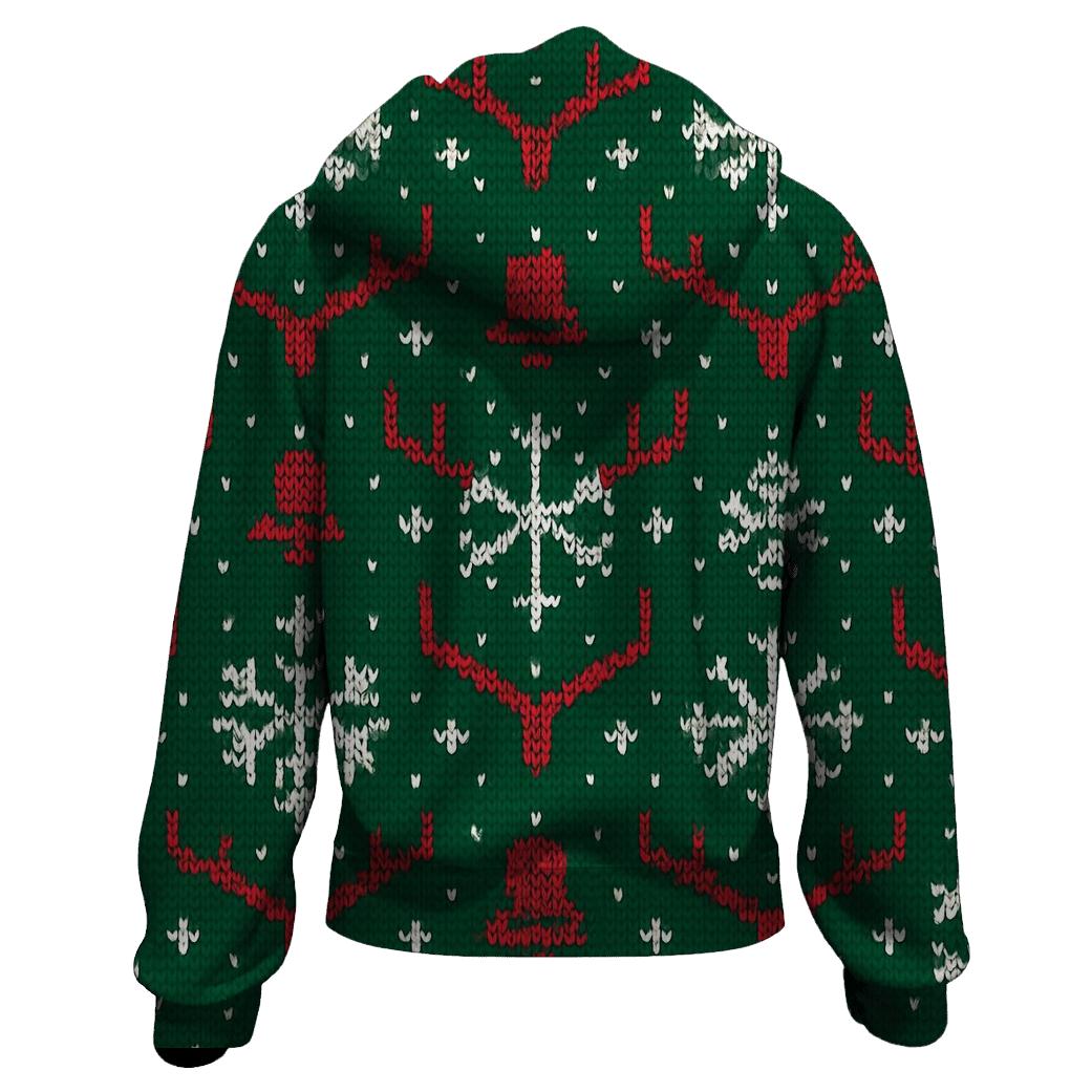 Ugly Christmas Reindeer Antler Chevron Jamboree Design custom hoodies
