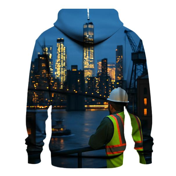 Blue Hour From The Brooklyn Navy Yard Rooftop heavyweight hoodies