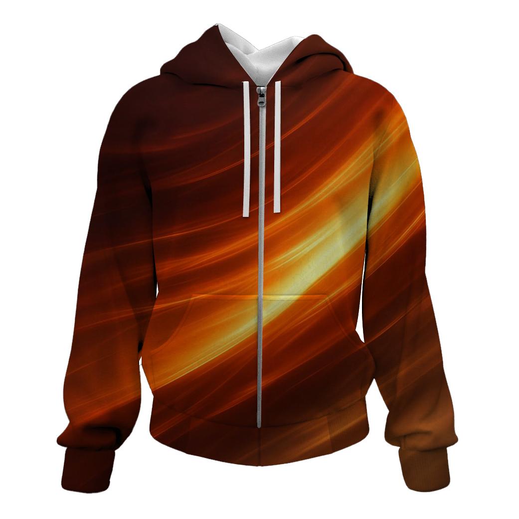 Molten Copper Drift Gradient zip-up hoodies