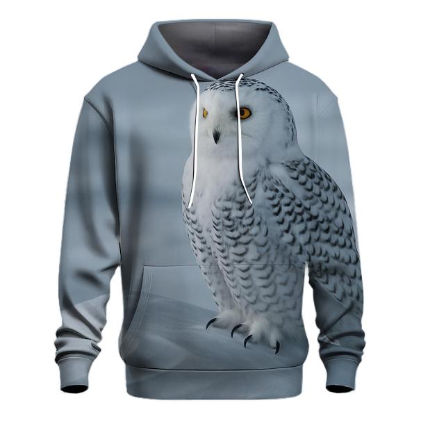 Aurora Stillness Snowy Owl heavyweight hoodies