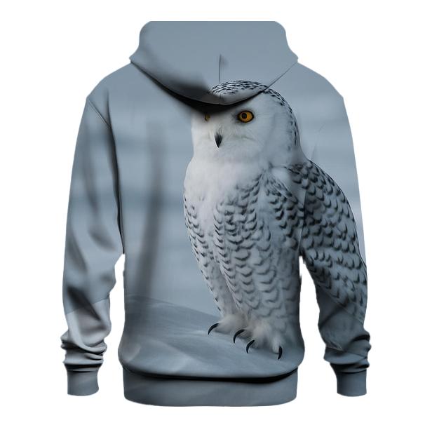 Aurora Stillness Snowy Owl heavyweight hoodies