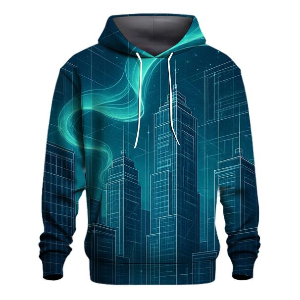 Aurora Blueprint Cityscape zip-up hoodies