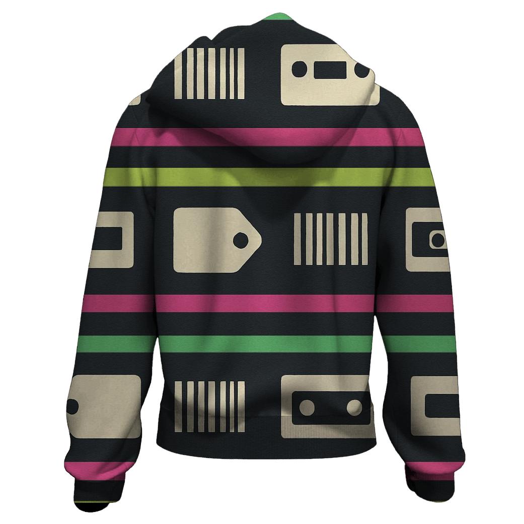 VHS Rental Aisle Price Tag Stripes lightweight hoodies