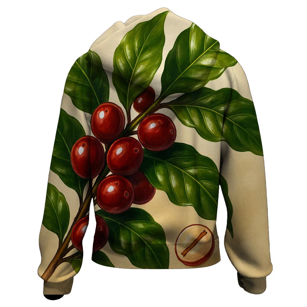 Cherry Branch Luster embroidered hoodies