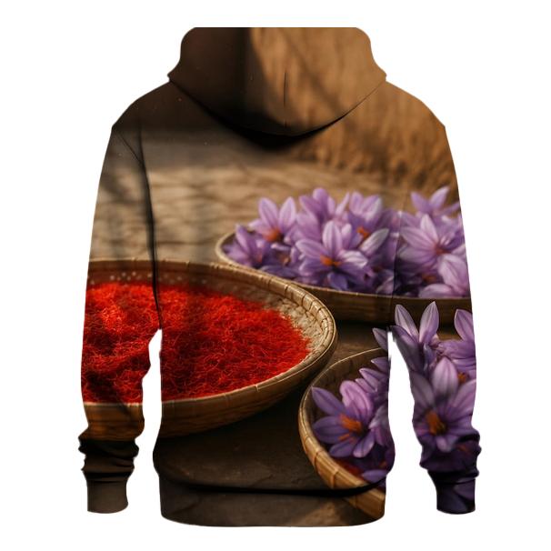 Saffron Crocus Stigmas Drying On Bamboo Trays hoodie designs