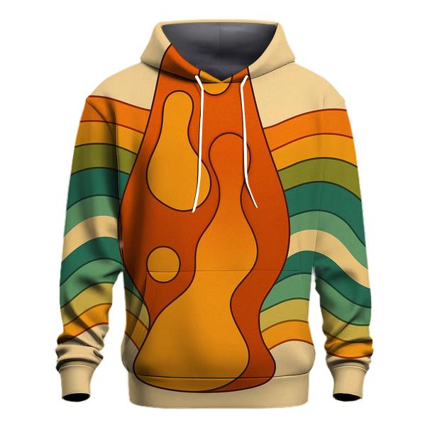 Groovy Lava Lamp Gradient Waves graphic hoodies