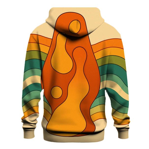 Groovy Lava Lamp Gradient Waves graphic hoodies
