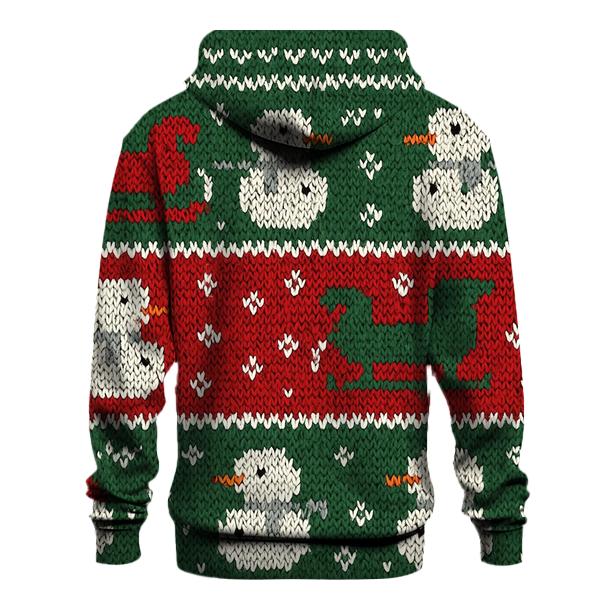 Ugly Christmas Sleigh And Snowman Band Sampler Design custom hoodies