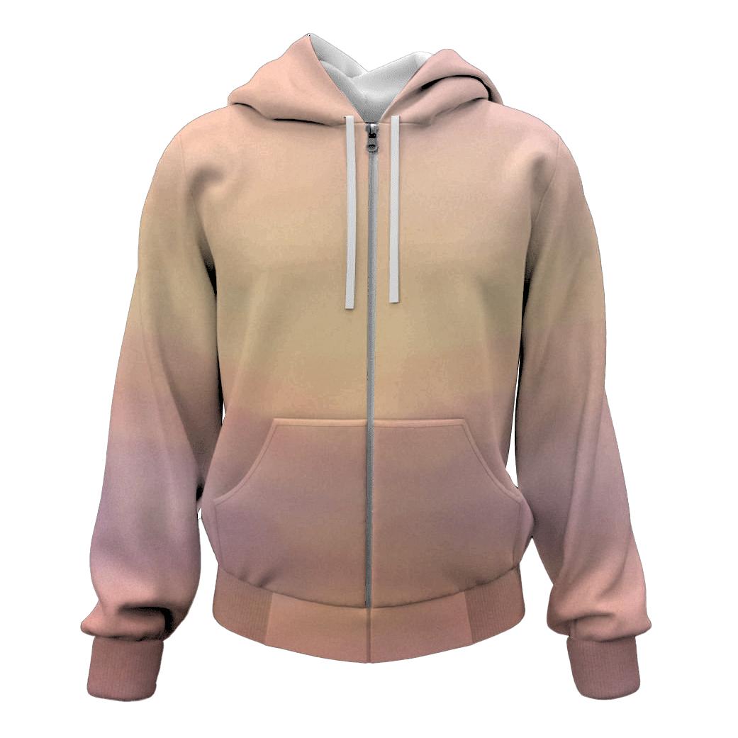 Orchard Dawn Mist Gradient zip-up hoodies