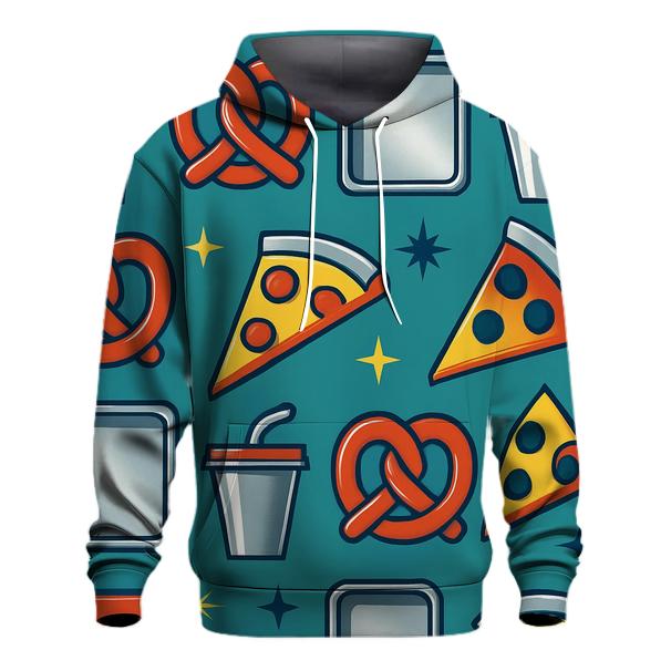 Mall Food Court Chrome Icons printed hoodies