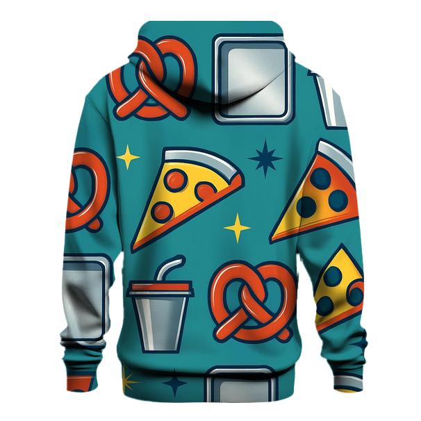 Mall Food Court Chrome Icons printed hoodies