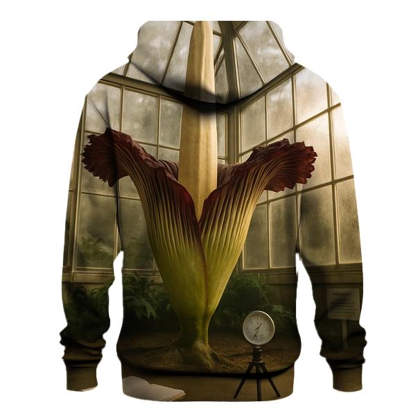 Botanical Conservatory Titan Arum Bloom With Measurement Tools printed hoodies