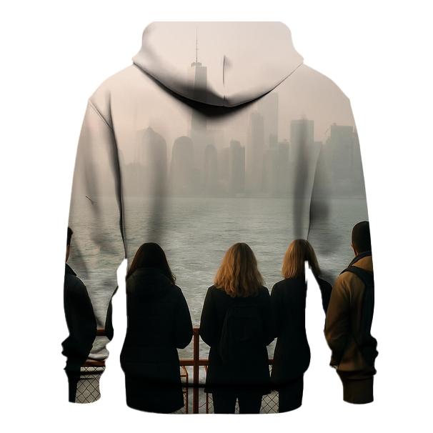 Fogbound Arrival With The Downtown Skyline From The Staten Island Ferry pullover hoodies