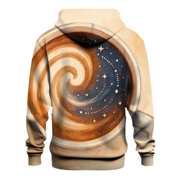 Latte Constellation Swirl printed hoodies