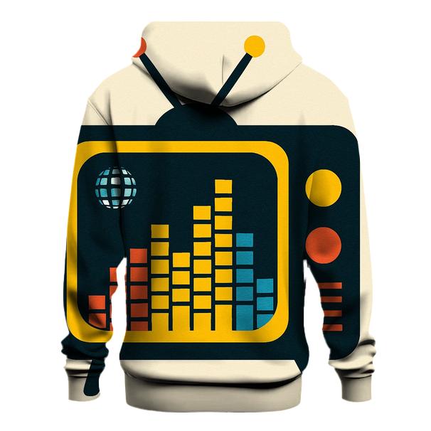 Retro TV Equalizer Skyline zip-up hoodies