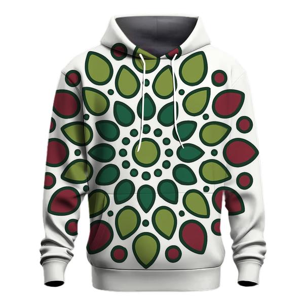 Pine Cone Dot Mandala Ornament printed hoodies
