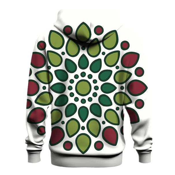 Pine Cone Dot Mandala Ornament printed hoodies