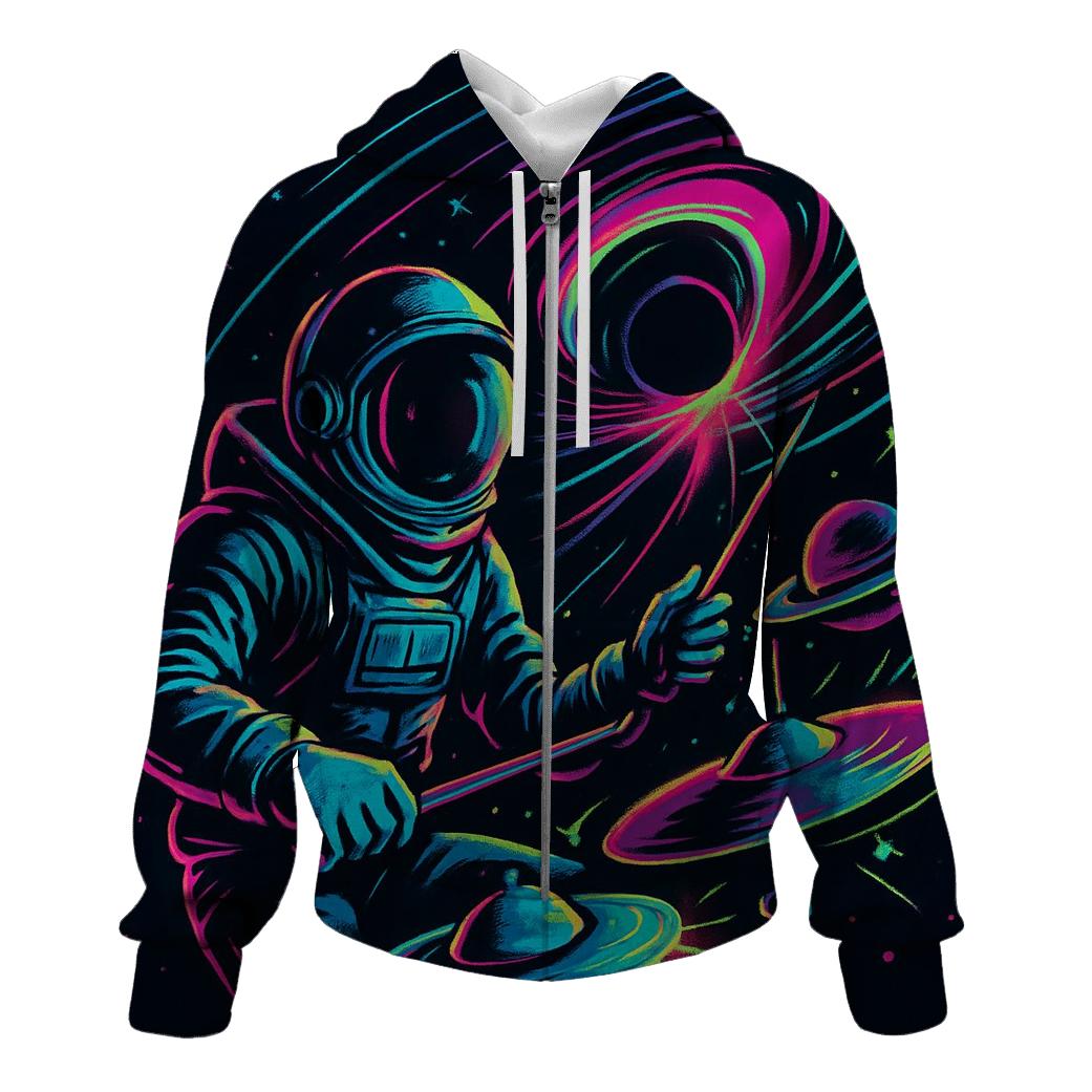 Black Hole Street Drummer designer hoodies