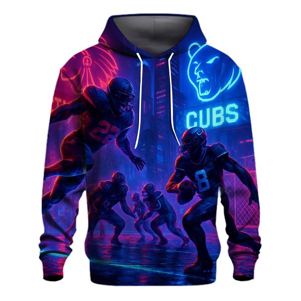 Neon Rooftop Rumble Braves Vs Cubs heavyweight hoodies