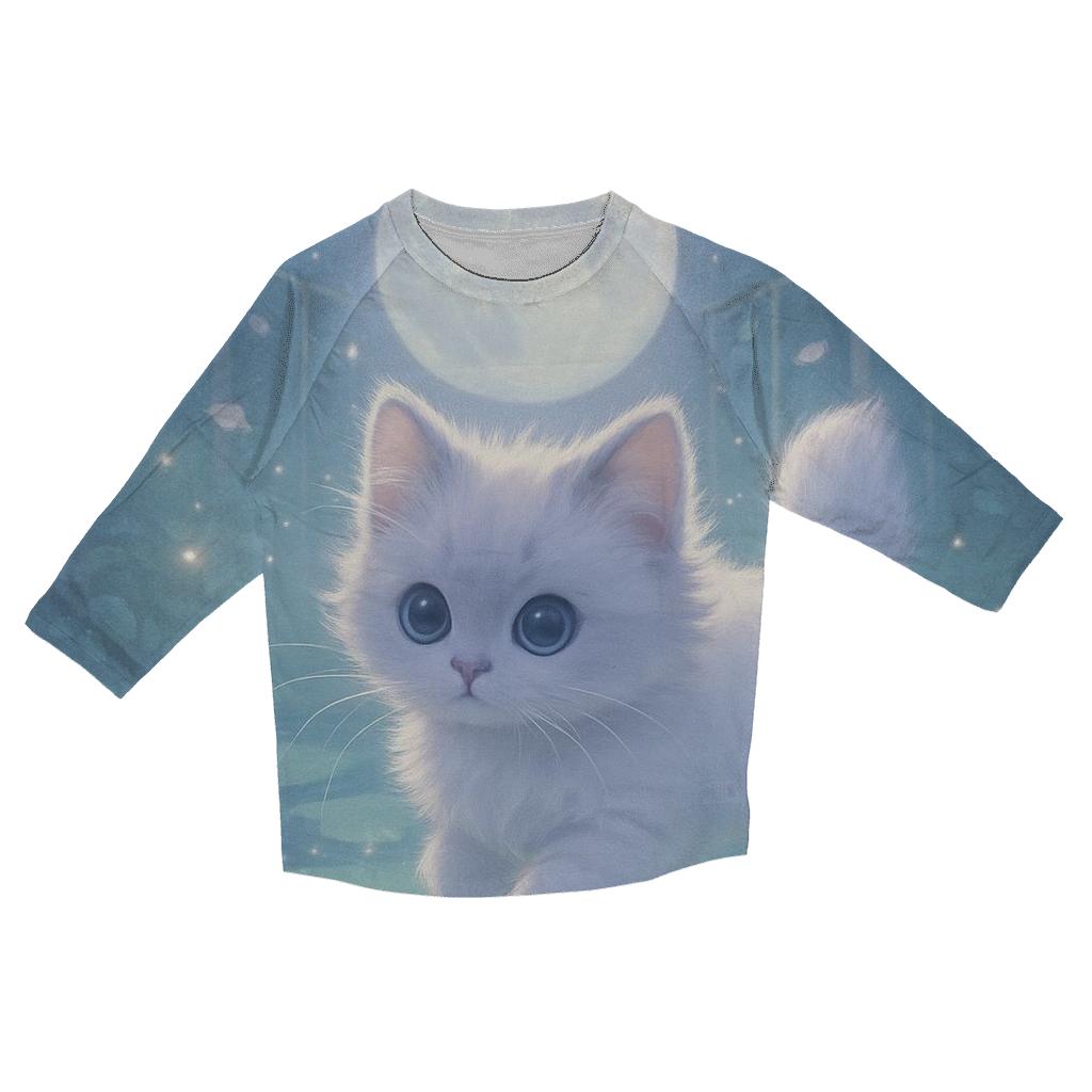 Moonlit Purrdition Garden casual three quarter sleeve shirts