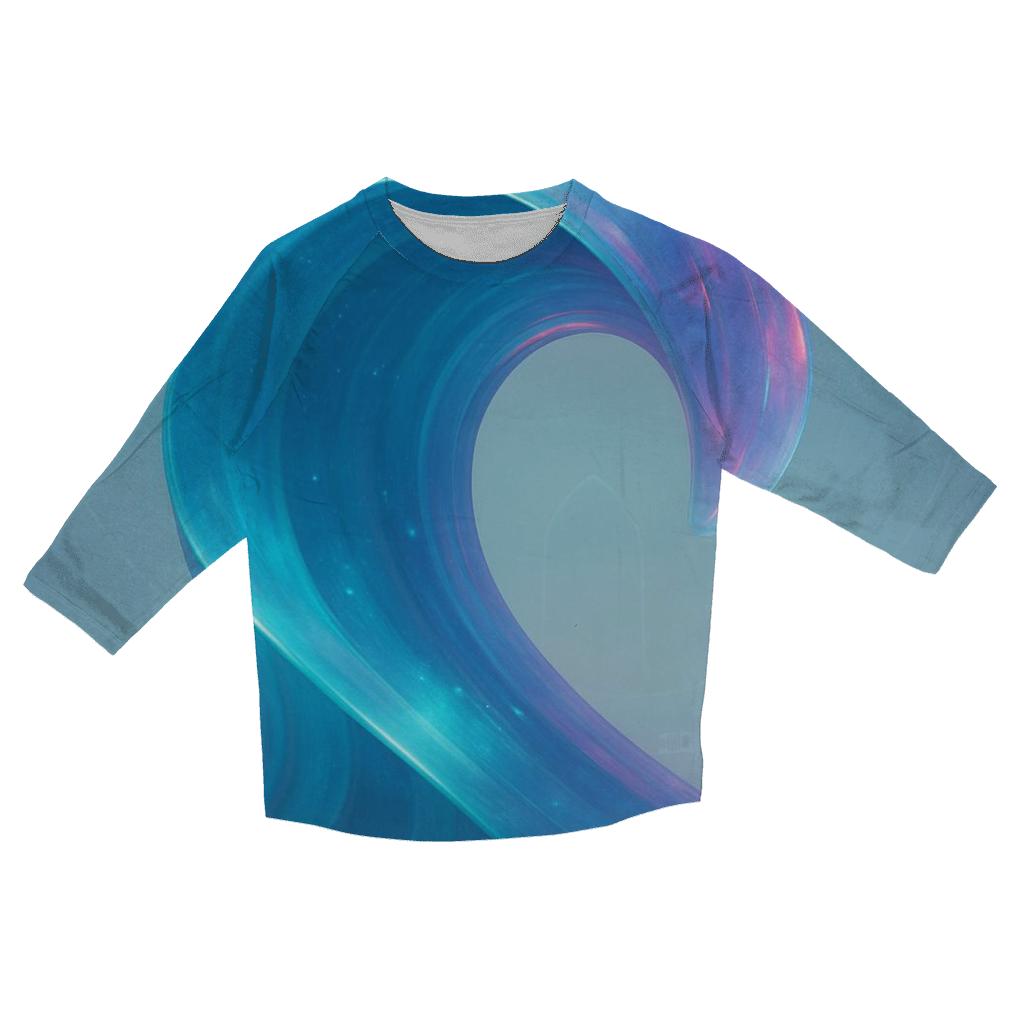 Prismatic Tide Cathedral designer 3/4 sleeve blouses