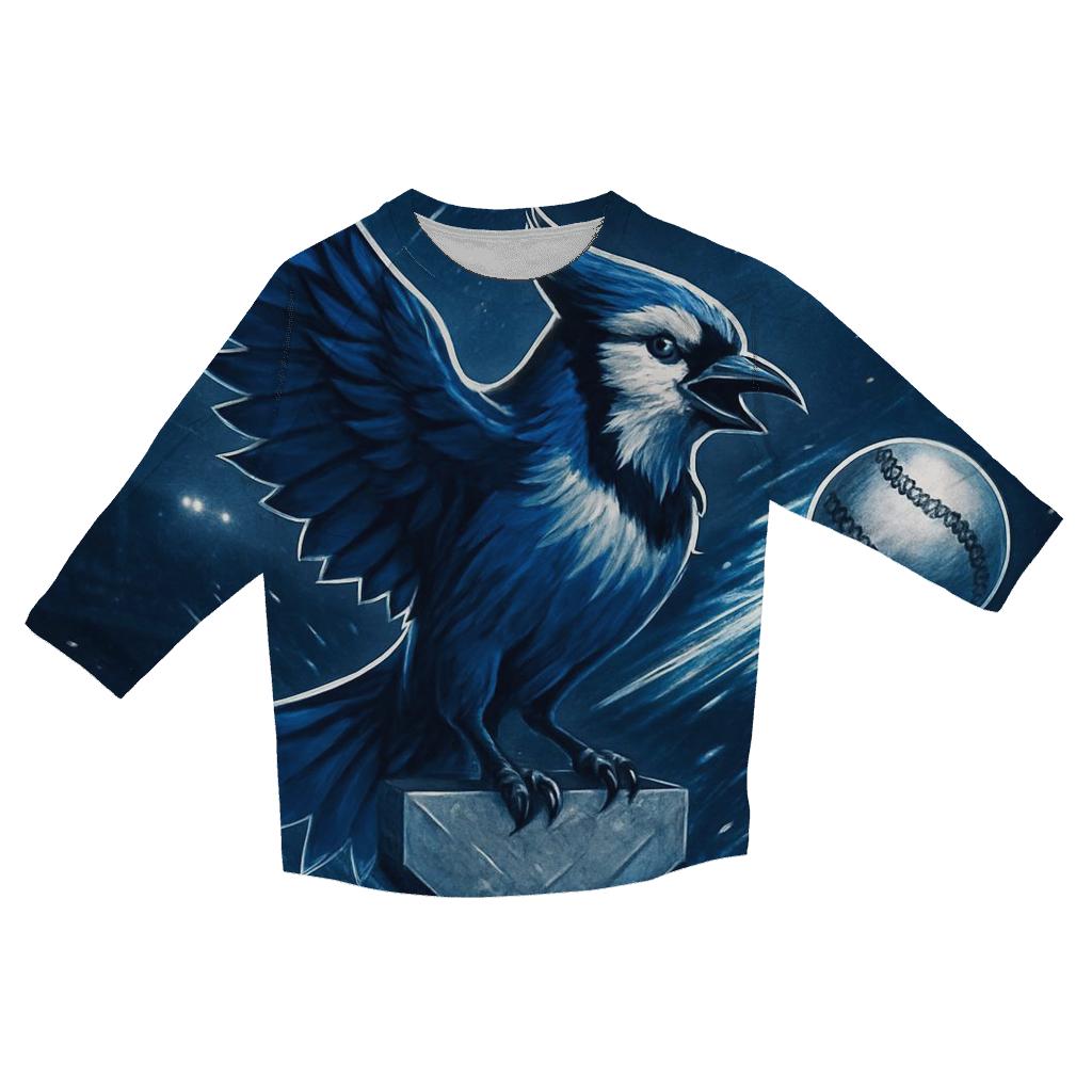 Midnight Wingburst Blue Jays Diamond fashion 3/4 sleeve shirts