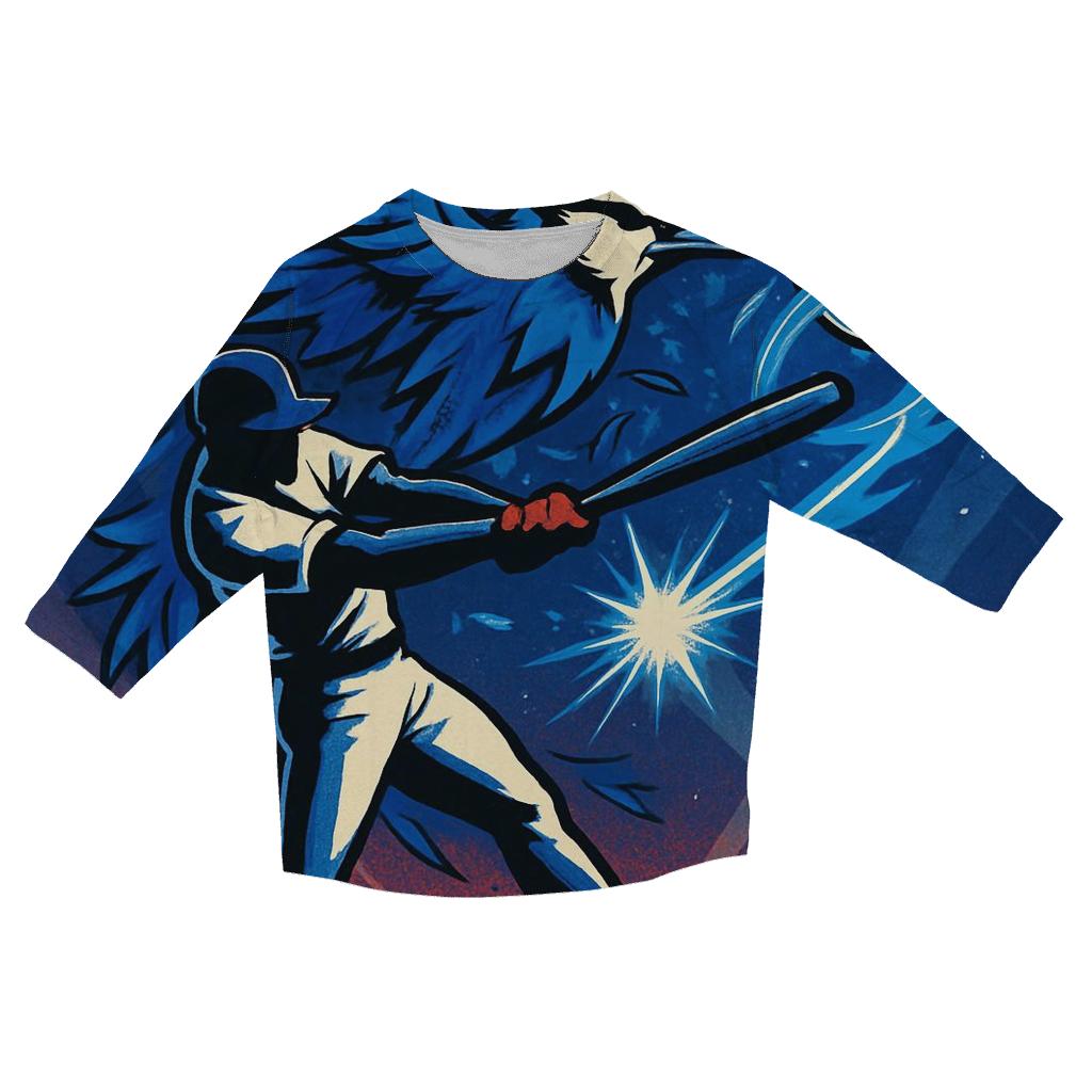 Fastbreak Curveball With Blue Jays Flight custom 3/4 sleeve shirts