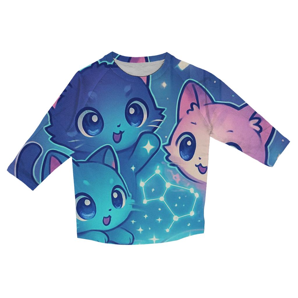 Starlit Library Of Whisker Maps stylish quarter sleeve tops